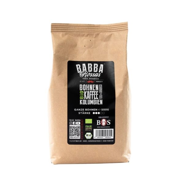 Babba Rossas Bio Bohnen Kaffee Kolumbien